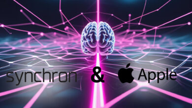 بیماری مبتلا به ALS با آرامش و امید، تنها با قدرت ذهن خود یک آیپد را کنترل میکند. امواج نورانی magenta از سر او به سمت دستگاه، نماد بازگشت استقلال به کمک رابط مغز و کامپیوتر است.