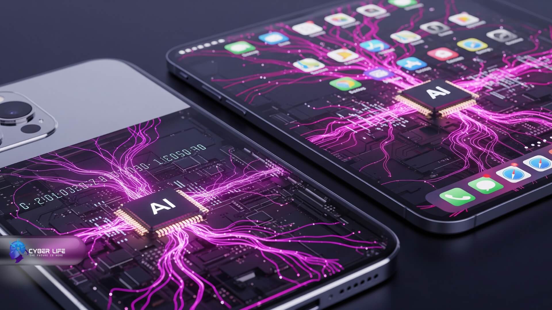 نمایی از ادغام هوش مصنوعی در سیستم‌عامل آیفون ۱۷ و اندروید برای خودکارسازی جریان‌های کاری.