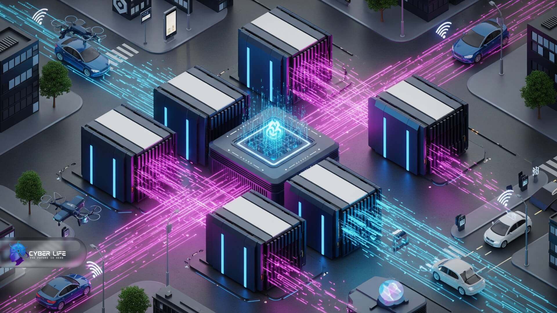 تصویر سخت‌افزاری از تراشه Blackwell انویدیا و زیرساخت‌های پردازشی هوش مصنوعی در سال ۲۰۲۵.