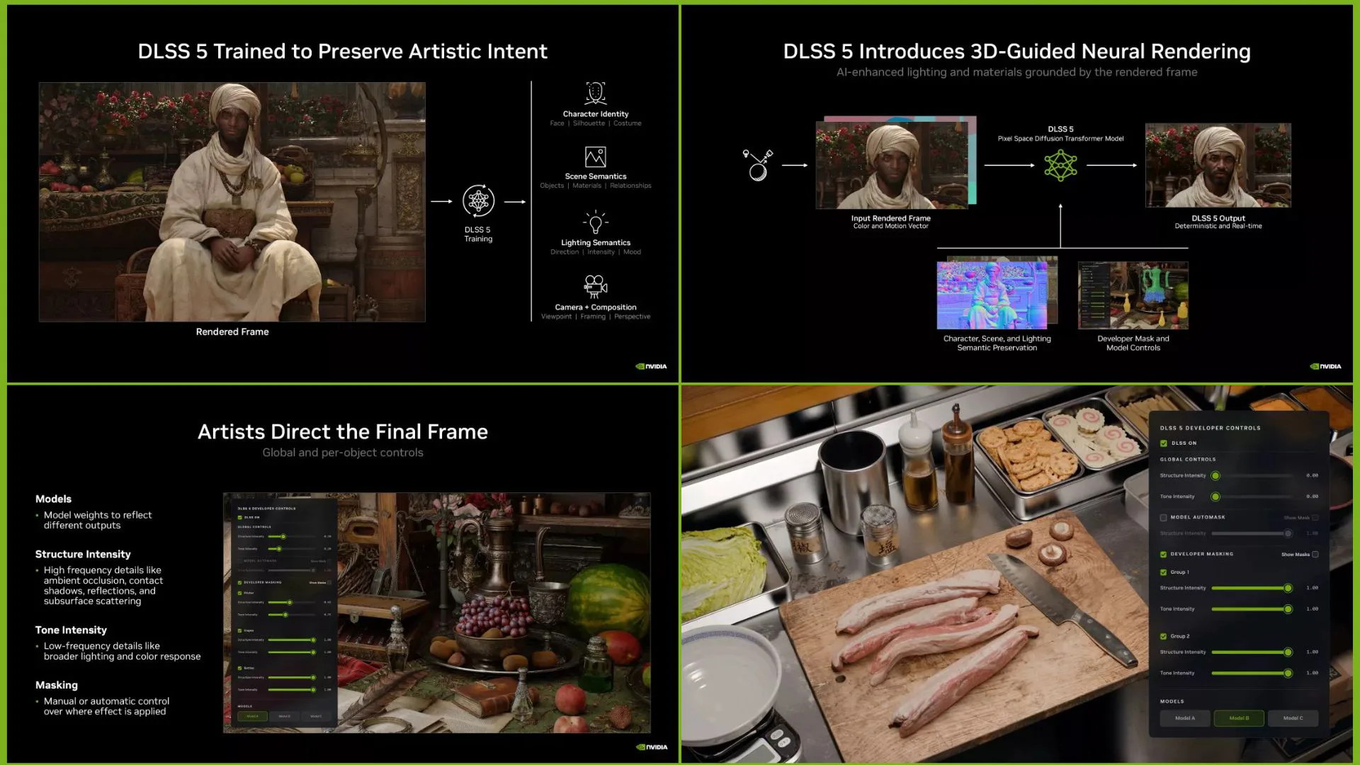 تنظیمات گرافیکی DLSS Neural Rendering در بخش کنترل توسعهدهندگان بازی