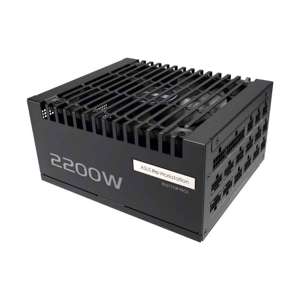 ابعاد فشرده ۱۷۵ میلی متری پاور ایسوس Pro WS 2200W درون کیس