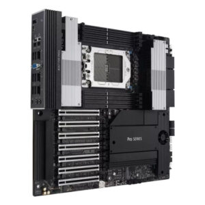 سوکت sTR5 پردازنده و هشت اسلات رم DDR5 ECC در مادربرد ورک استیشن ایسوس WRX90