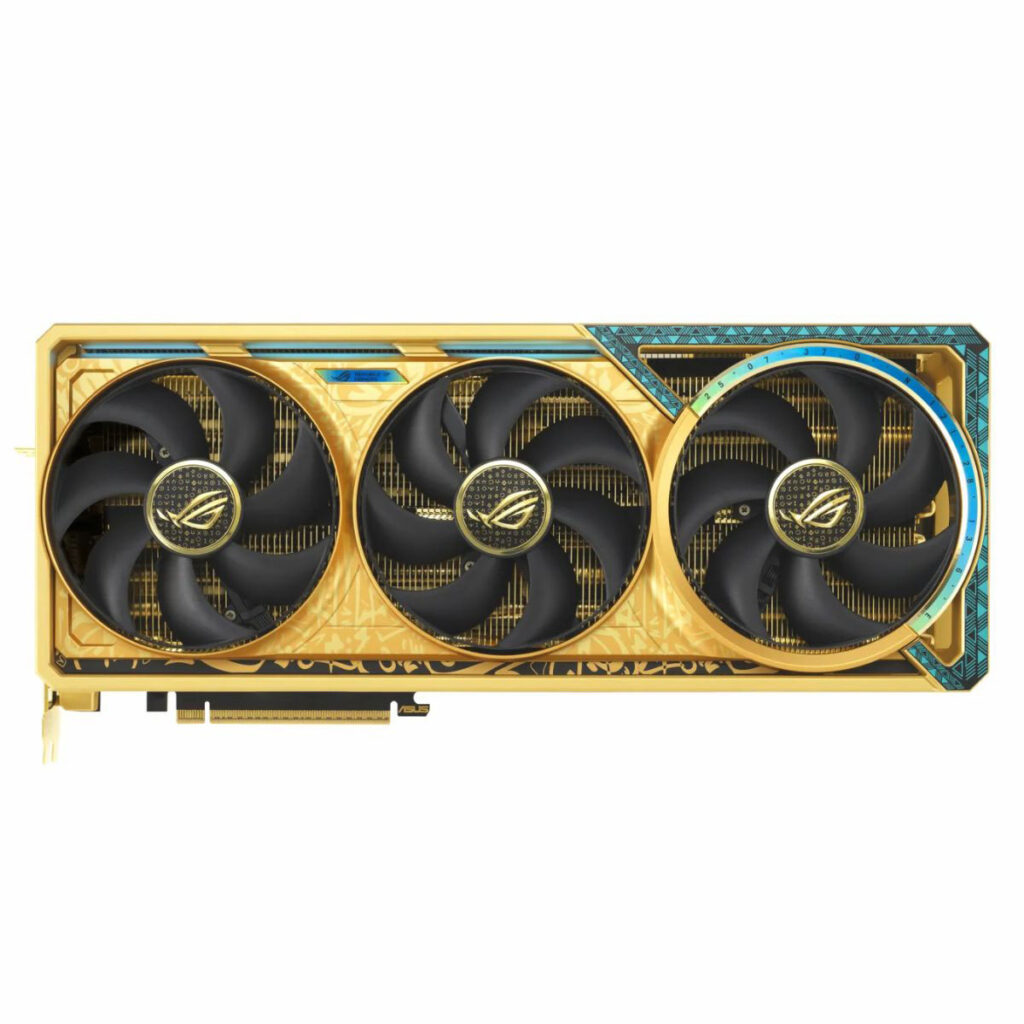 سیستم خنک‌کننده چهار فن Quad-Fan Force در کارت گرافیک ایسوس راگ آسترال RTX 5090 ذهب