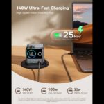 کابل‌های USB-C جمع‌شونده داخلی شارژر رومیزی جویروم JR-TRD01