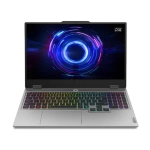 نمای روبرو و لوگوی LOQ روی بدنه لپ تاپ Lenovo LOQ