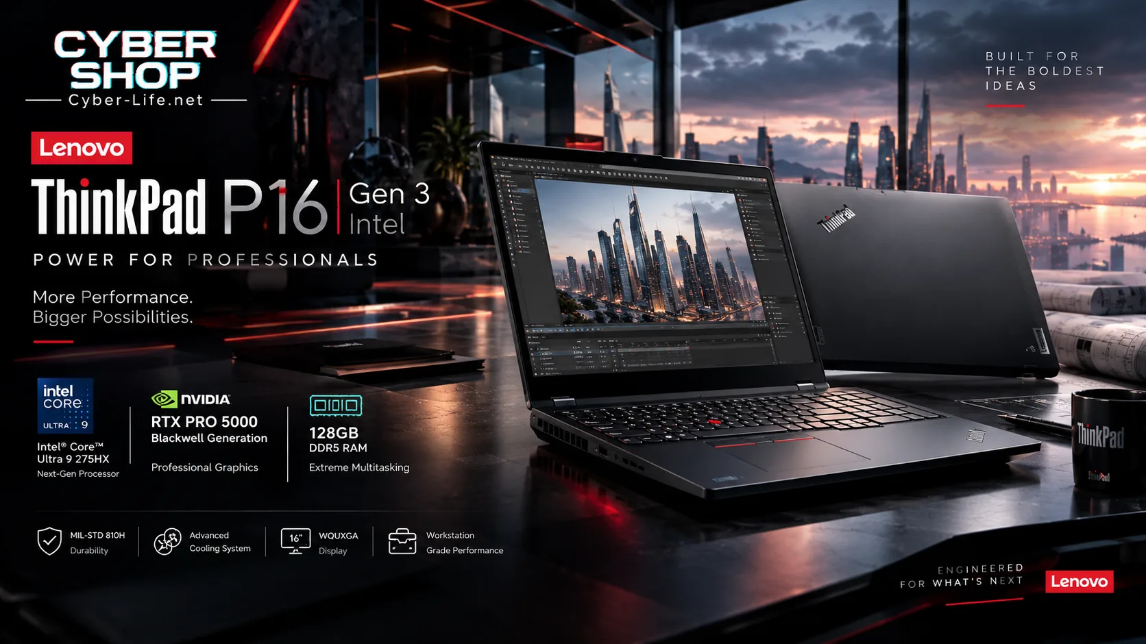 خرید آنلاین لپ تاپ تینک پد P16 Gen 3 با گارانتی معتبر