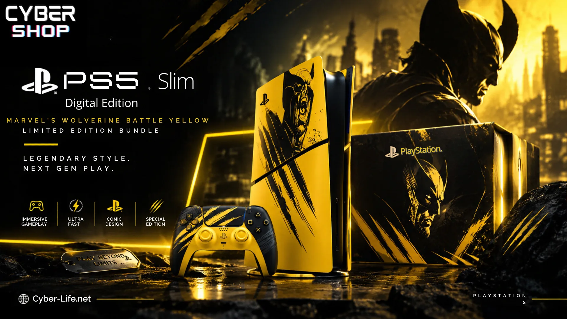 خرید کنسول PS5 Slim Digital Marvel's Wolverine از سایبرشاپ