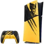 کنسول PS5 Slim Digital طرح Marvel's Wolverine زرد و آبی