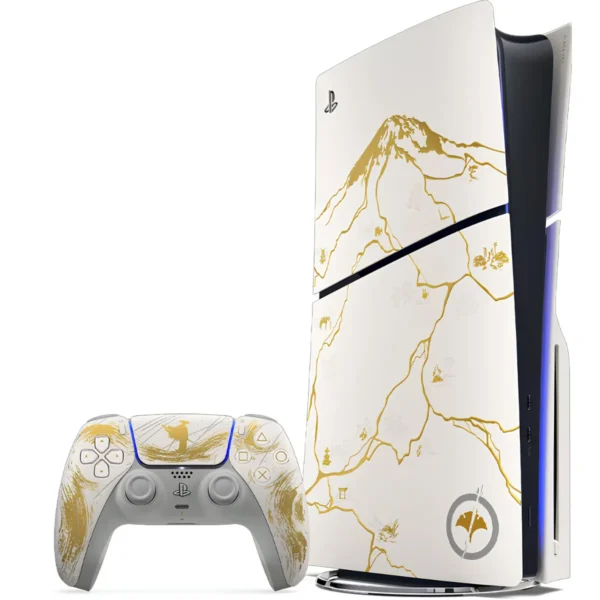 کنسول PS5 Slim طرح Ghost of Yōtei Gold طلایی