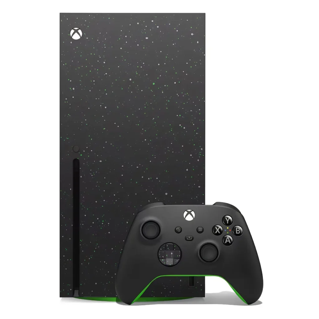 نمای روبروی کنسول Xbox Series X 2TB Galaxy Black