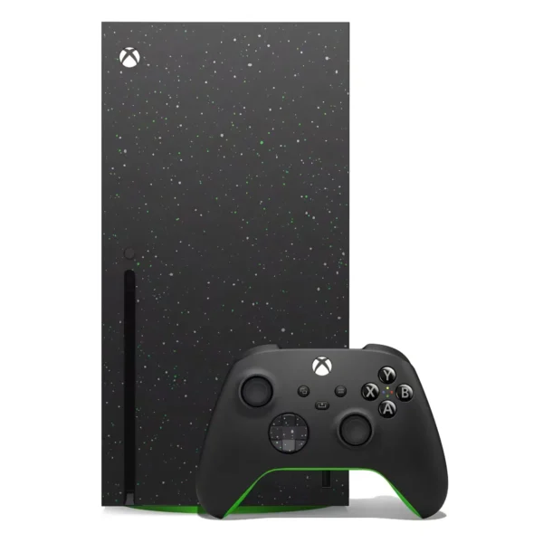 نمای روبروی کنسول Xbox Series X 2TB Galaxy Black